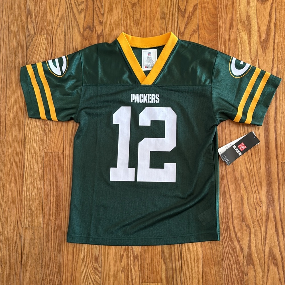 Aaron Rogers Jersey Boys size 10/12 NWT
